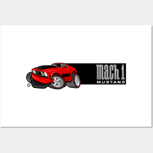 Mach 1 Red with Black Stripe Posters and Art